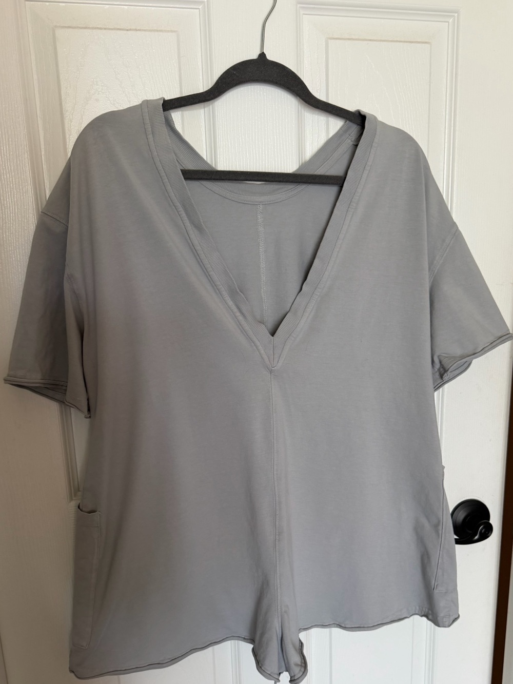 Free People FP Movement Hot Shot Tee Romper in Beach Fog XS - Picture 5 of 8